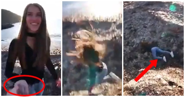 I dashuri më i urryer, vajza i kërkon të bëjnë foto romantike, por ai e hedh nga shkëmbi