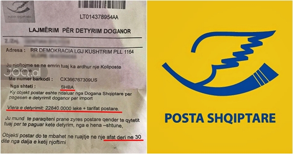 Vëllai i nis pako nga SHBA, por Dogana dhe Posta Shqiptare ia bllokojnë duke i kërkuar 230 mijë lekë