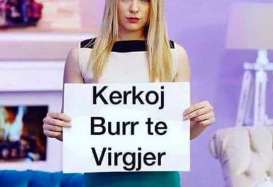 Habit juridiksja/ Del me pankartë në duar: “Kërkoj burrë të virgjër”