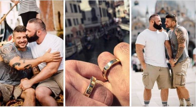 Dashuri të fortësh, bodybuilderi gjerman i propozon të dashurit të tij në Venecia