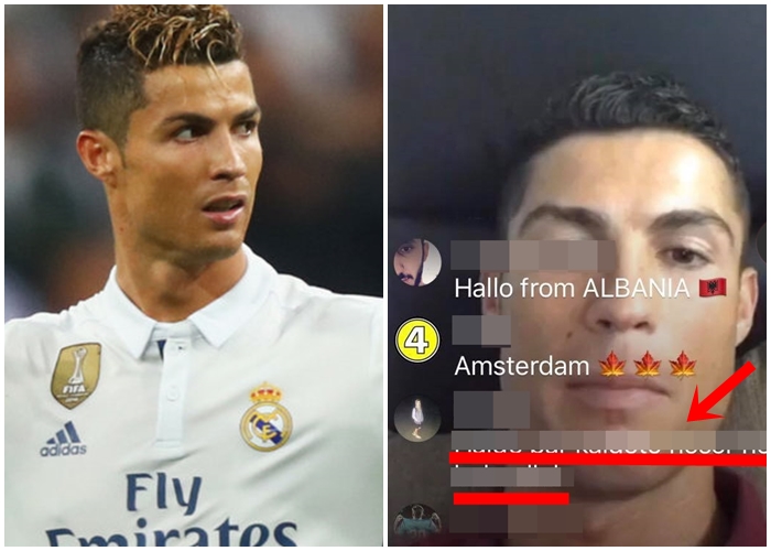 Ronaldo del video-live në Instagram, komenti i shqiptarit do ju bëjë të mbani barkun me dorë