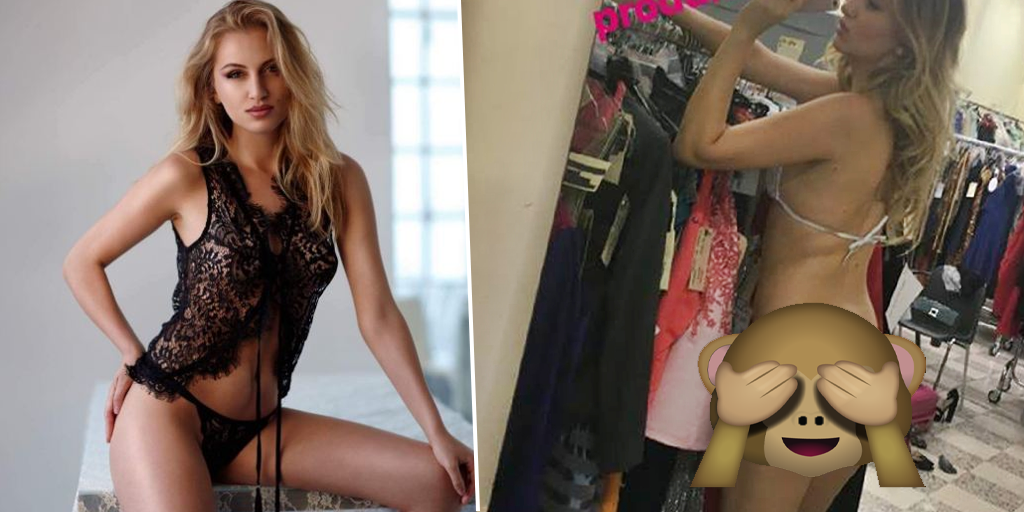 Beniada Nishani harron që është në dyqan, del lakuriq duke kontrolluar për rroba