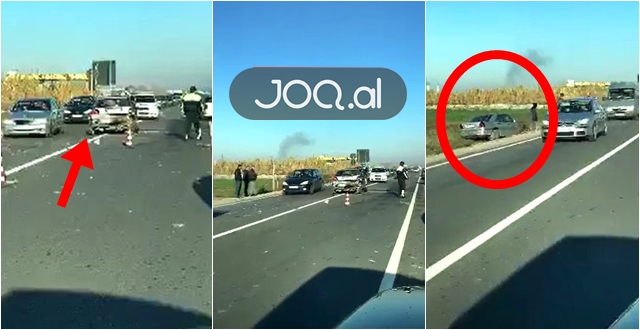 Aksident i frikshëm në Thumanë, përplasen 3 makina duke shkaktuar kaos në rrugë