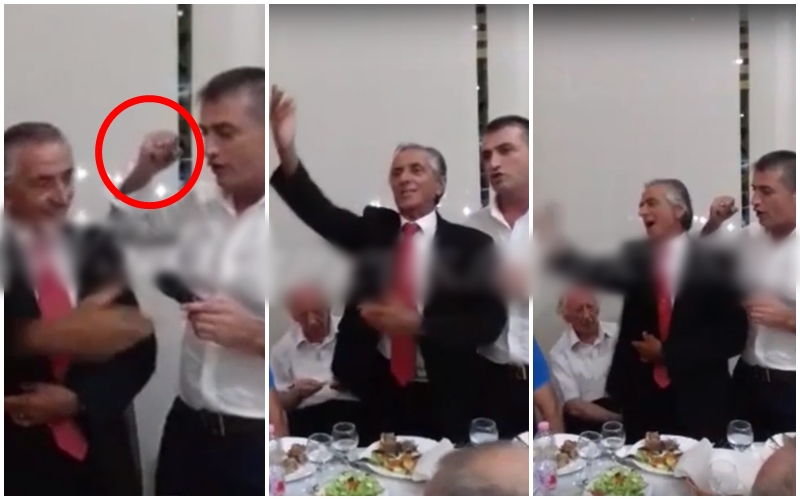“Bëmat e Tërmetit”/ Kryebashkiaku i Tepelenës nderon Enver Hoxhën me grusht komunist dhe i këndon me dashuri Ramës