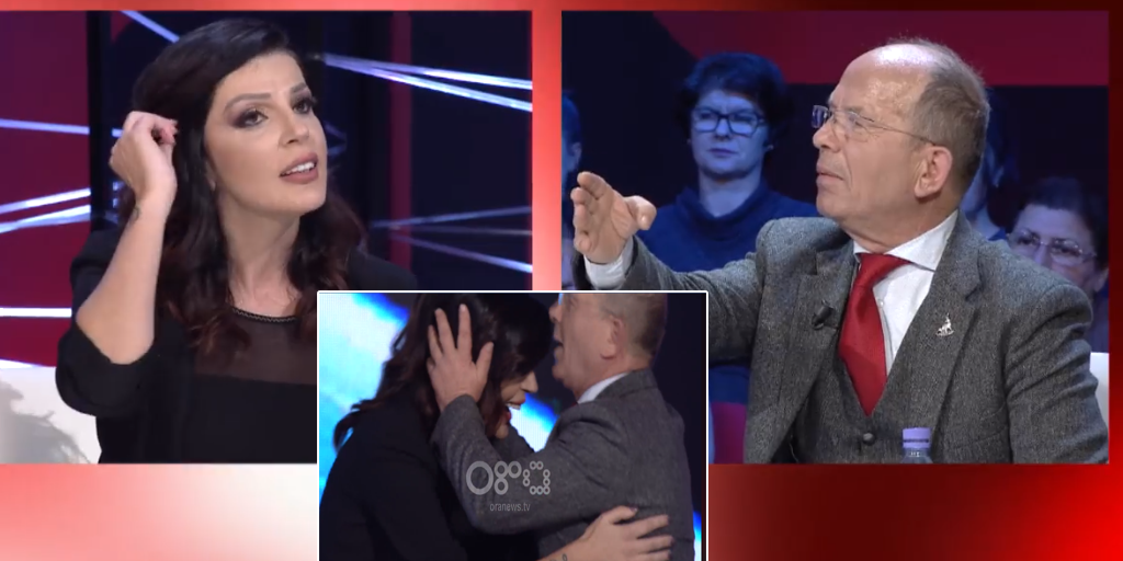 “Ore ta puth içik unë atë”, Sazan Guri puth Sonila Meçon gjatë emisionit