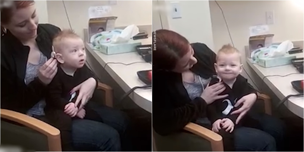 Lindi i sëmurë, kjo është hera e parë që ky vogëlush dëgjon zërin e nënës së tij