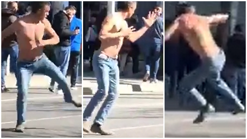 Ky është personazhi i pazakontë i protestës/ Nga “Tarzan” në “Jackie Chan”, plas karateja në protestë