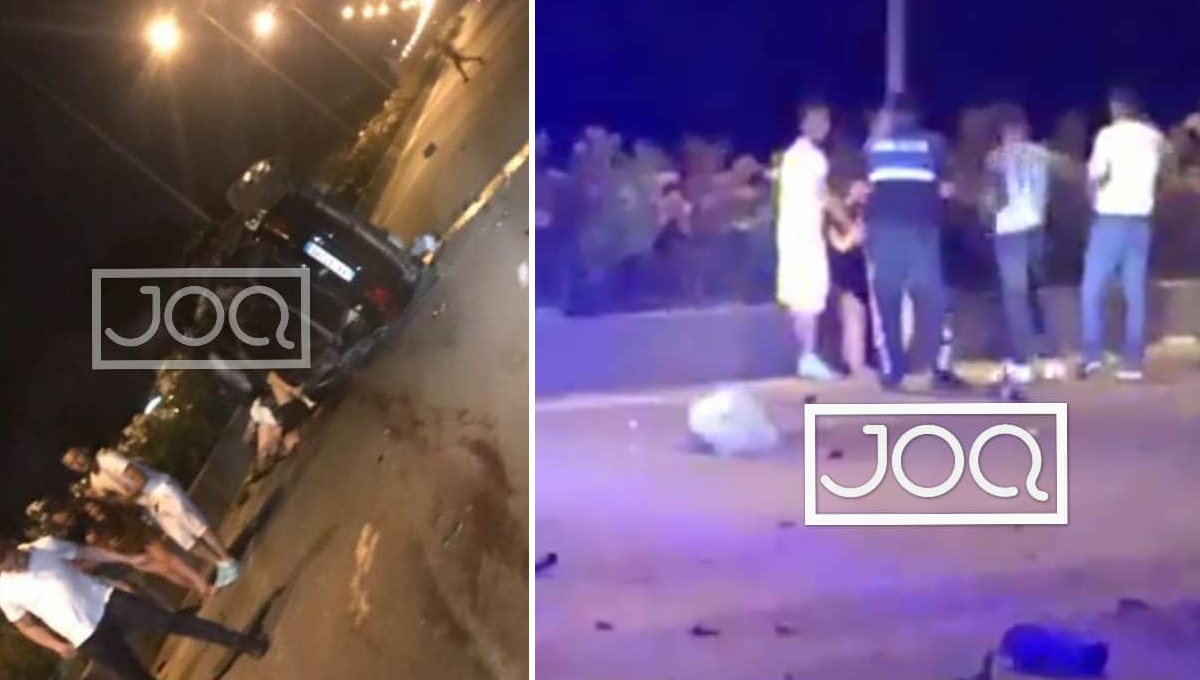 Gjak në tokë e makinë e shkërmoqur/Pamjet pak momente pas aksidentit me 4 viktima në Tiranë