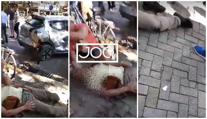 Pamje të rënda/ Aksident i frikshëm në Tiranë, makina bëhet copa