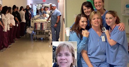 Moment prekës: Mbi 100 infermierë mblidhen për t’u përshëndetur me kolegen që dhuroi organet