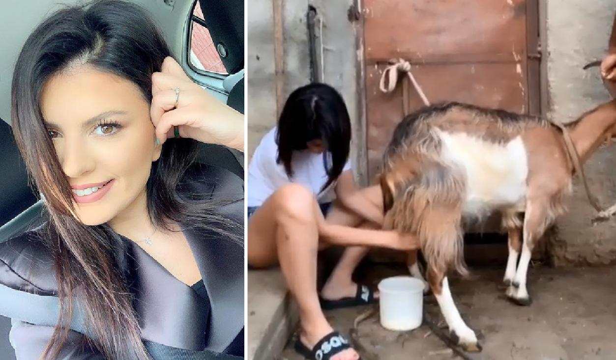 Rudina Dembacaj publikon videon duke mjelë dhinë, kolegia i thotë të ruaj shapkat e shtrenjta