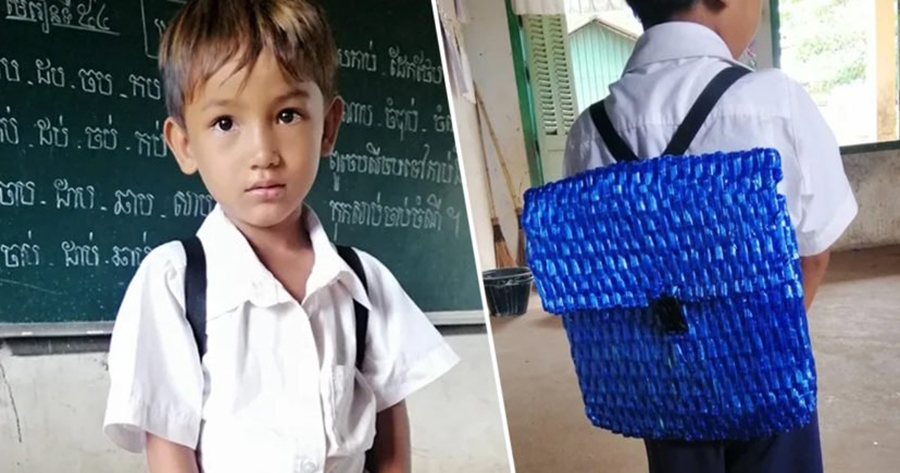 Nuk kishte para t’ia blinte, babai e bën natën ditë për t’i thurur djalit një çantë për shkollë