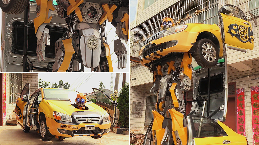 Realizohet ëndrra e adhuruesve të filmit “Transformers”, shpikësi kinez krijon makinën që shndërrohet në robot