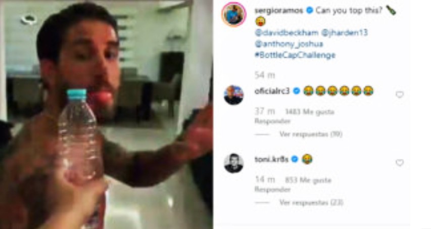 Sfida që po “çmend” internetin, Sergio Ramos e bën ndryshe nga të gjithë