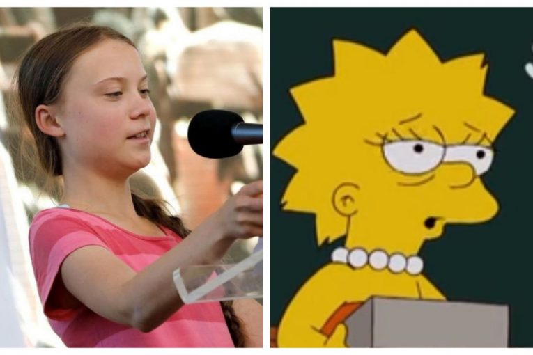 E frikshme/ Si e parashikuan “The Simpson” shfaqjen e Greta Thunberg
