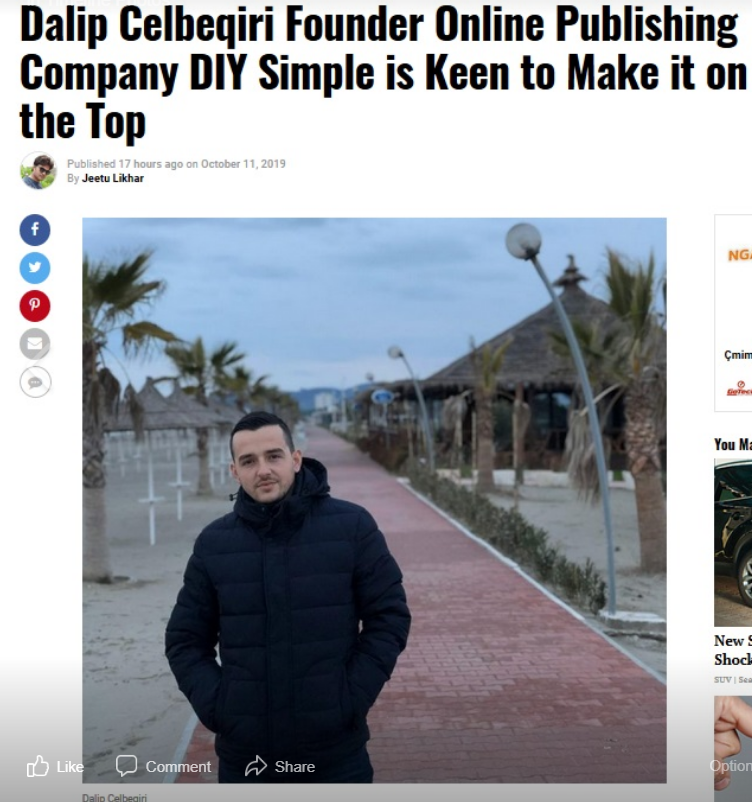 Dalip Çelbeqiri, sipërmarrësi i suksesshëm 24-vjeçar nga Durrësi që synon majat