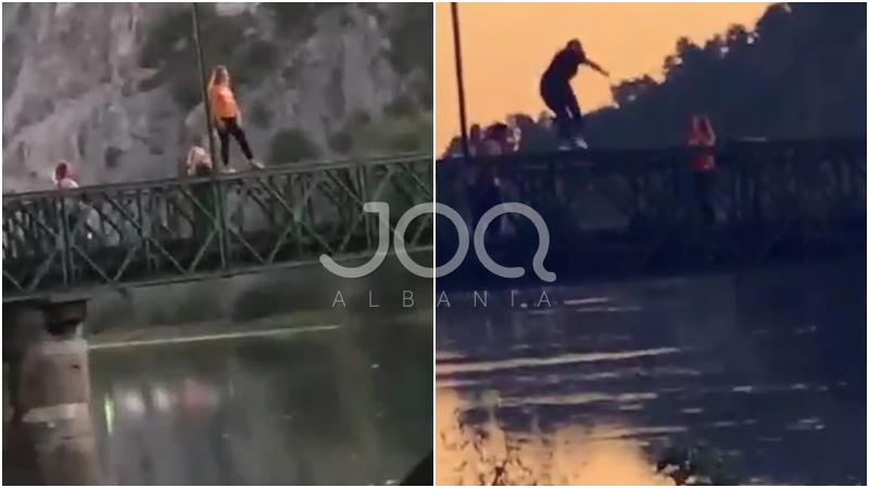 Vajzat e sotme shqiptare/ Hipin në majë të urës për një foto, rrezikojnë jetën për shkrepjen perfekte