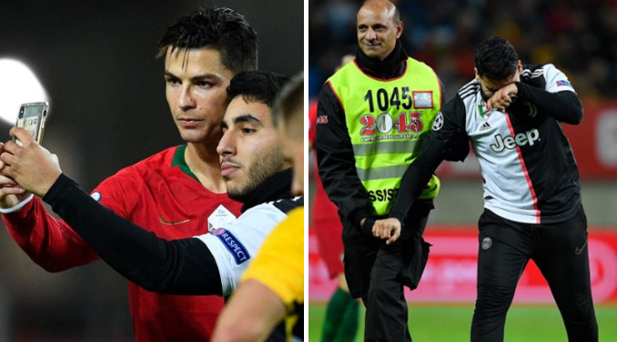 Tifozi futet në fushë për Ronaldon, portugezi bën gjestin emocionues