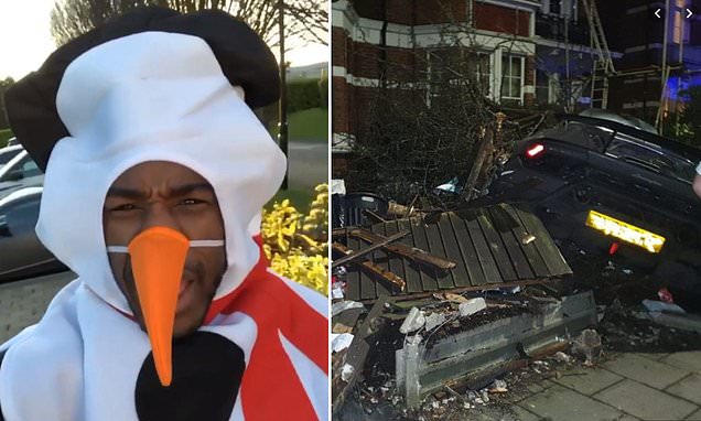 Aksident i frikshëm për futbollistin anglez, përfundon në oborrin e një shtëpie me makinën e tij