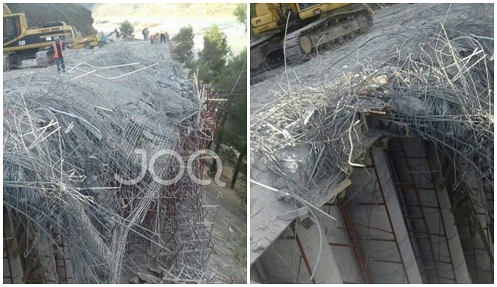 E inaguroi Tërmet Peçi, banori: Bie një pjesë e urës gjatë hedhjes së betonit për shkak të rrëshqitjes së skelave mbajtëse