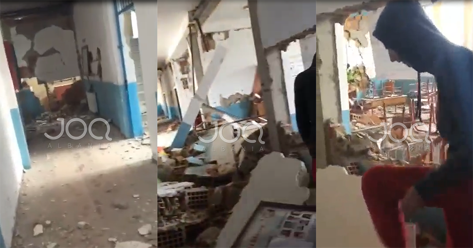 Tërmeti shkatërroi shkollën në Durrës, nxënësi: Po sikur të binte gjatë kohës së mësimit?