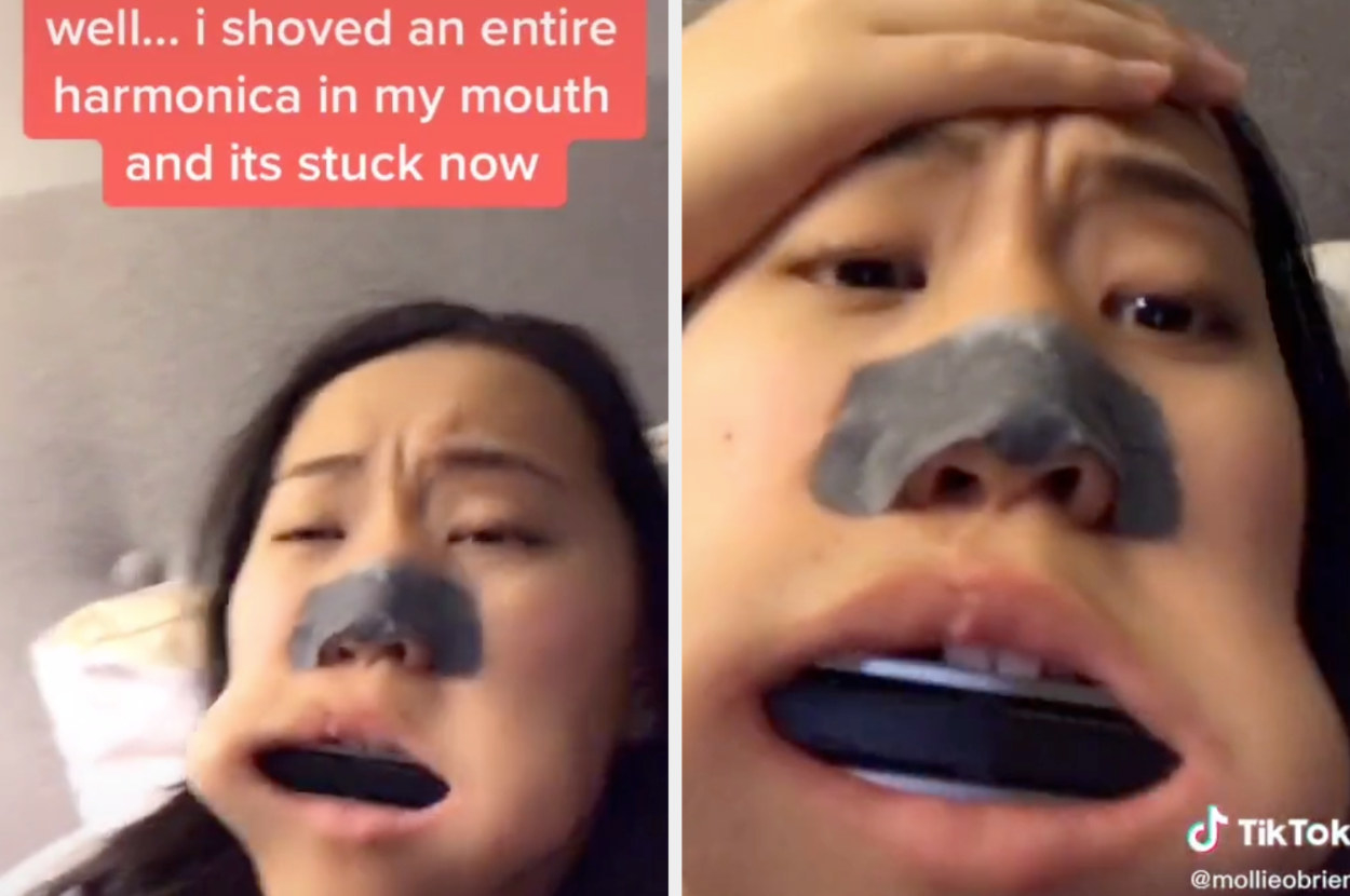 Adoleshentja bëhet e famshme aksidentalisht, iu fut e gjithë harmonika në gojë