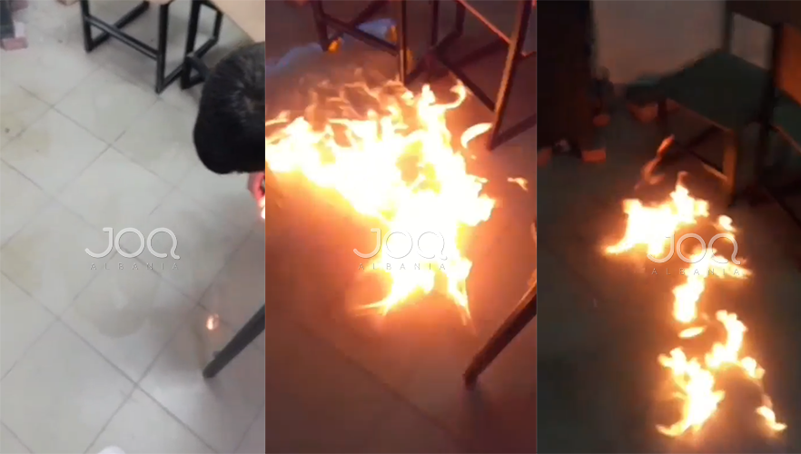 Nxënësit i vënë zjarrin klasës se s’kanë ngrohje