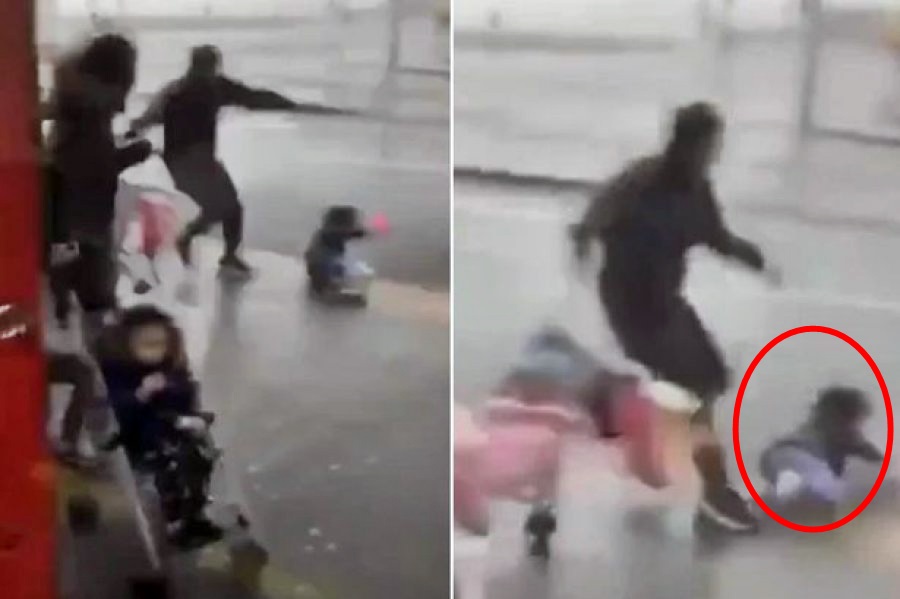 Video e rëndë, stuhia e fortë hedh fëmijën nga karoca
