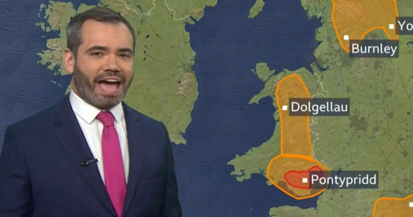 Lajmet e BBC për motin në Britani mërzisin shikuesit, stuhia Denis merr formë penisi