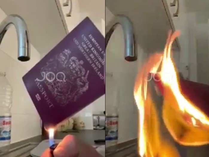 Shqiptari djeg pasaportën britanike: U riktheva shqipe!