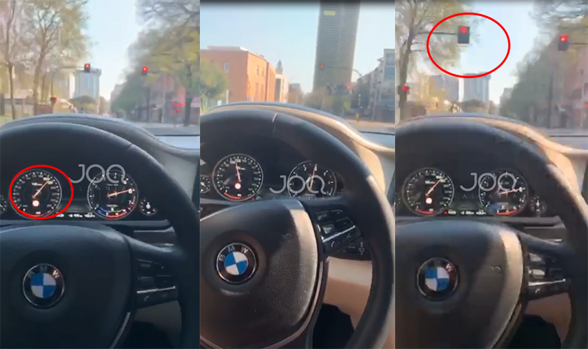 Fast & Furious në qendër të Tiranës, i riu kalon semaforin me të kuq me 180 km/orë