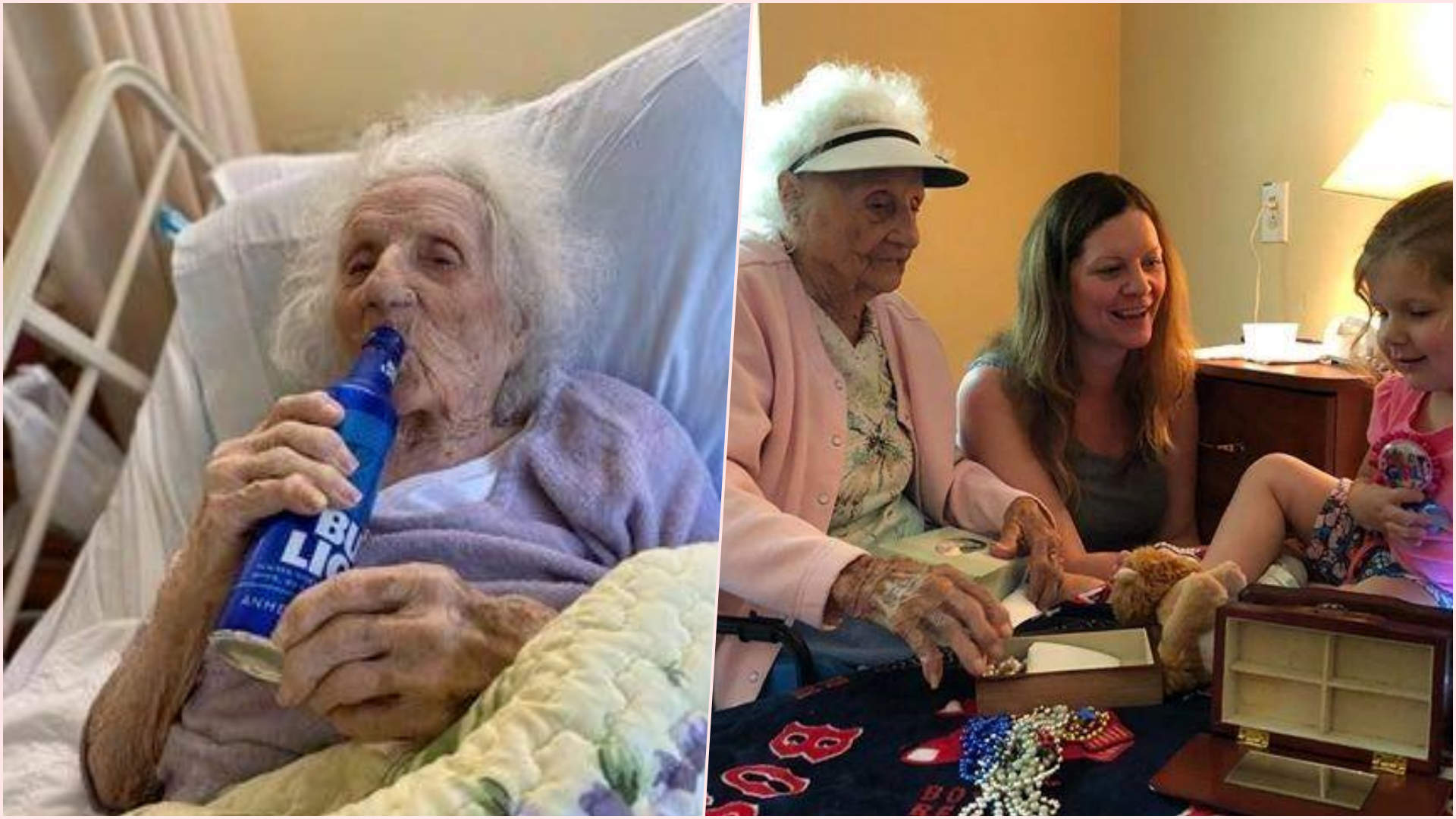 103-vjeçarja mposht koronavirusin dhe feston me mbesën e saj