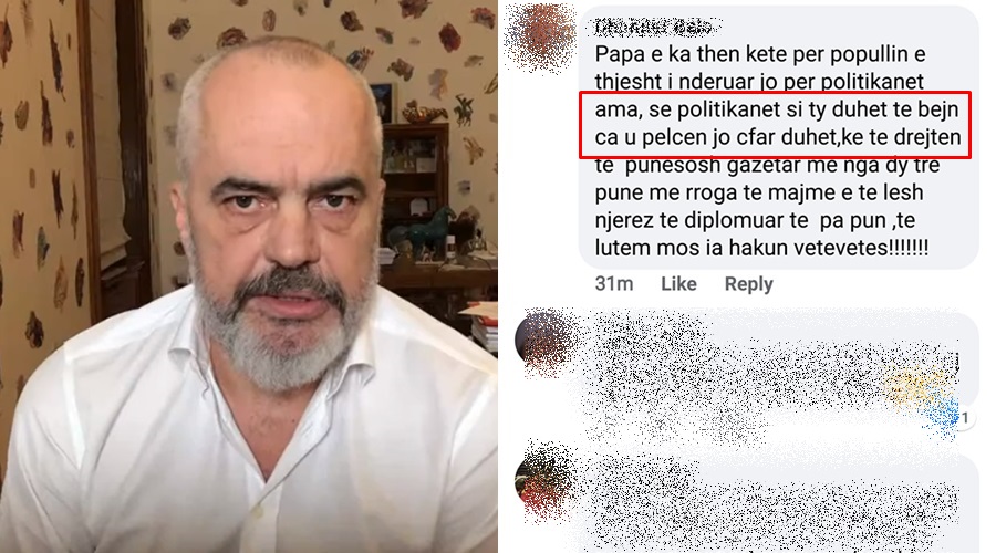 Rama poston thënie për lirinë, shqiptari: Politikanët si ty s’pyesin për popullin, bëjnë çfarë duan!