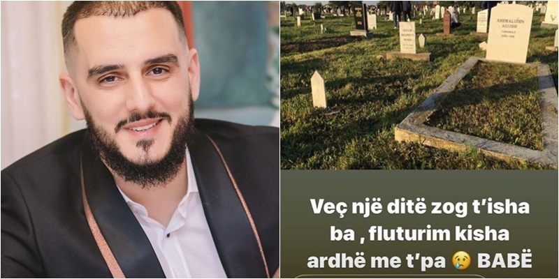 “Isha ba zog e n’fluturim kisha ardh me t’pa BABË”, reperi i njohur shqiptar në lot mbi varrin e të atit të vdekur