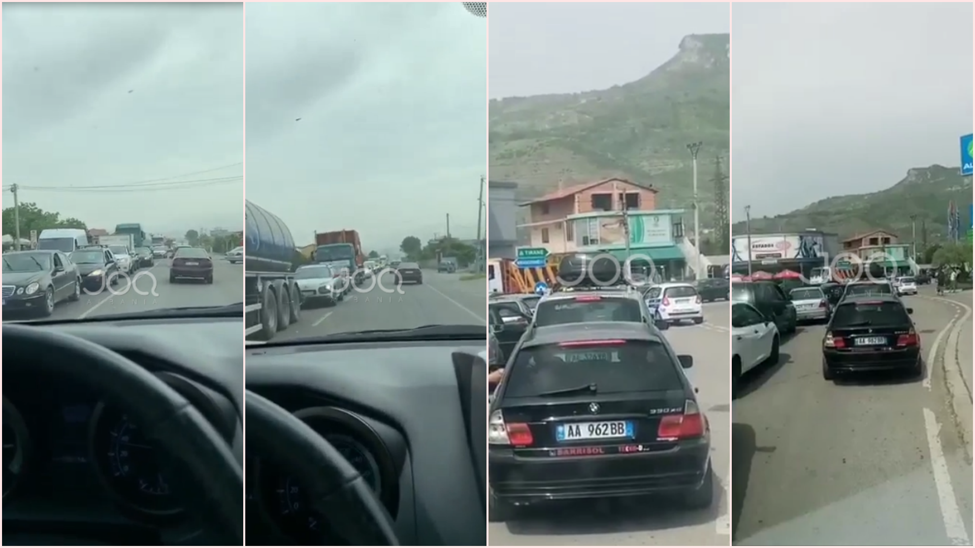 Trafik kilometrik në autostradën Tiranë-Elbasan, qytetari: Kanë vendosur tre postblloqe, s’lejojnë askënd të kalojë