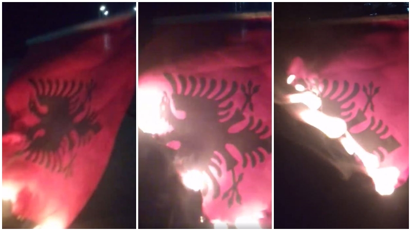 Skandal në Jug! Minoritari grek djeg flamurin shqiptar në Sarandë: Po qe burrë takohemi në Dropull!