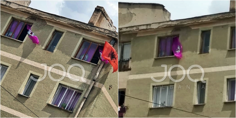 Tejet e trishtë/ Shqiptarët të zhytur në mjerim, flamujt e partisë i vendosin si perde shtëpie