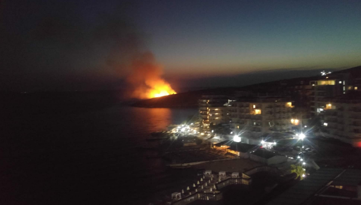 Një zjarr masiv përfshin “Kepin e Limionit”, përballë me Portin e Mallrave