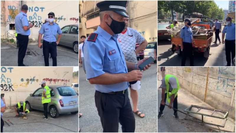 VIDEO/ Policët e Lali Erit futen në pronë private, denoncimi: Po na heqin vendet e makinave pa asnjë shkresë