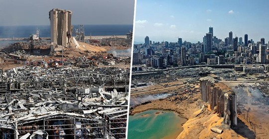 Pamjet shokuese nga ajëri, tregojnë forcën shkatërruese të shpërthimit në Beirut