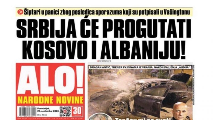 Mediat serbe ironizojnë me shqiptarët/ “Frikohen se Serbia do të gëlltitë Kosovën dhe Shqipërinë”