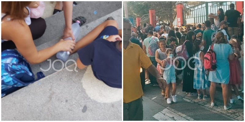 Masa skandaloze anti-Covid te shkolla “Mihal Grameno”, makina i shtyp këmbën nxënësit