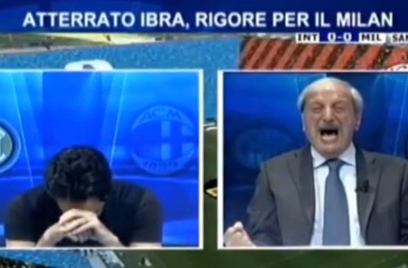 Dy golat e Ibrës ndaj Interit, gazetari italian nuk përmbahet në transmetim live
