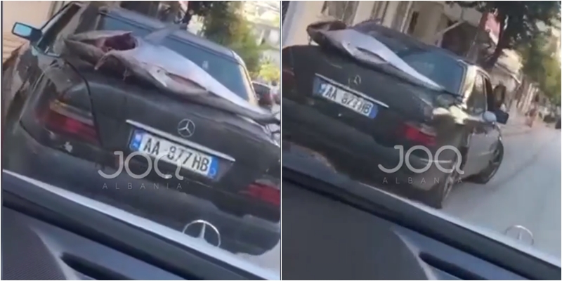 Çudira shqiptare! Qytetari nga Saranda transporton peshkaqenin mbi bagazhin e makinës