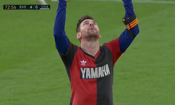 Barcelona shkërmoq Osasunën, Messi i dedikon golin Maradonës