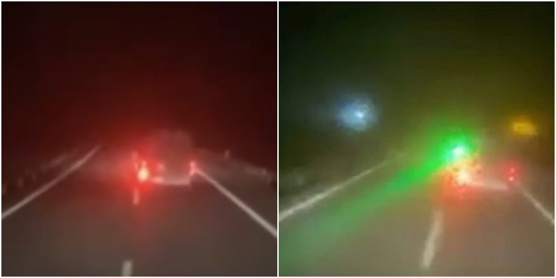 ‘Lajthit’ në mes të autostradës, tenton të verbojë me lazer shoferin e kamionit