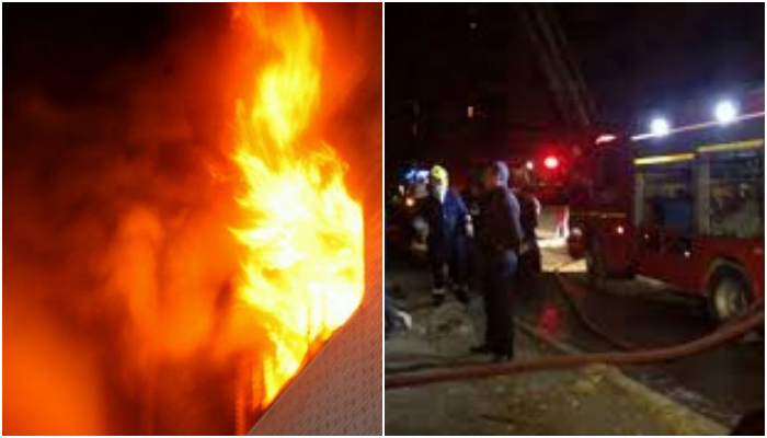 Tiranë/ Banesa përfshihet nga flakët, zjarrfikëset “luftojnë” për shuarjen e zjarrit