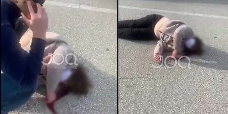Aksident i rëndë në aksin Lushnjë- Rrogozhinë, gruaja dergjet në asfalt duke rënkuar nga dhimbjet