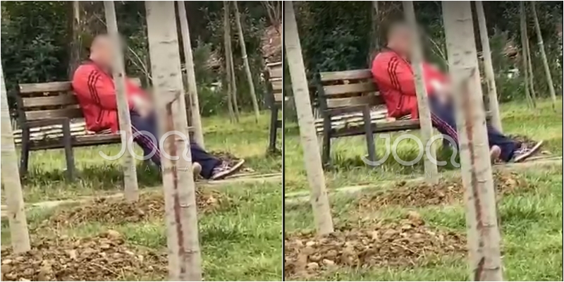 Nuk përmbahet djali nga Tirana, vetëkënaqet në parkun e qytetit