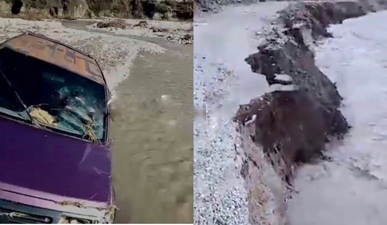 Reshjet e shiut shembin rrugën që lidh Zhulatin me Gjirokastrën, makina përfundon në lumë